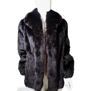 SOLD Garzia Designer Furs Black Fox Fur Coat-US 10